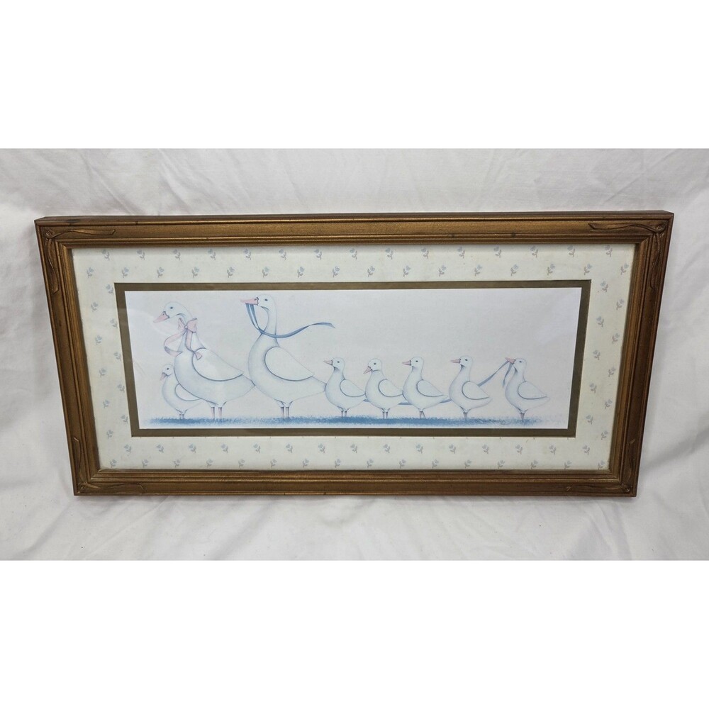 Marmalade Goose Family Style Farmhouse Cottagecore Country Ribbon Framed Print